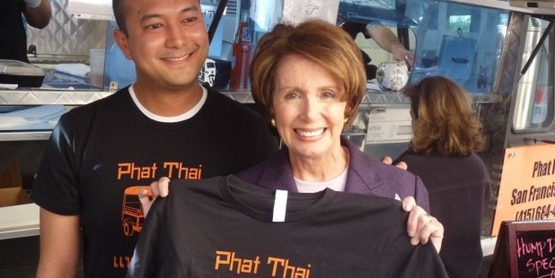 Congresswoman Pelosi visits Phat Thai during her tour of San Francisco’s Off the Grid