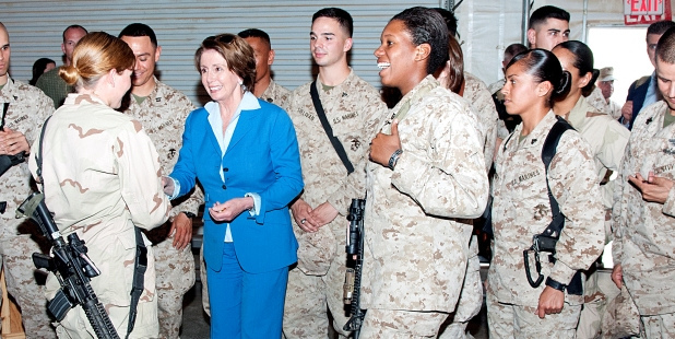 Congresswoman Pelosi visits Camp Leatherneck in Afghanistan