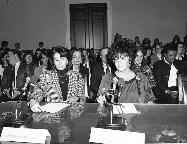 Nancy Pelosi and Elizabeth Taylor Testifying Before the House Budget Committee on HIV/AIDS Funding
