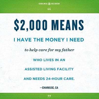 Photo: Charisse is part of the 98% of Americans who could face higher taxes if Congress doesn’t act right now—here’s something you can do about it: http://OFA.BO/wnK4Dr
