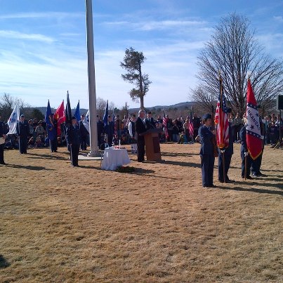 Photo: At Fayetteville National Cemetery Remembering, Honoring, and Teaching about our veterans with Wreaths Across America.