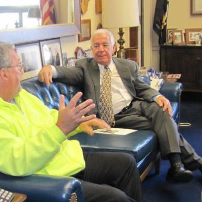 Photo: U.S. Rep. Nick Rahall (D-W.Va.) meets in his Capitol Hill office with Wyoming County Circuit Clerk David "Bugs" Stover, who recently completed his third walk from Wyoming County to Washington to raise awareness about the importance of coal to West Virginia's economy.