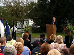 Rep. Hayworth speaks at the September 11th remembrance ceremony in Deerpark
