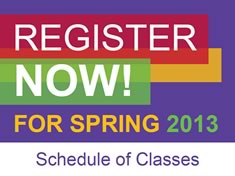 Spring 2013 Schedule of Classes