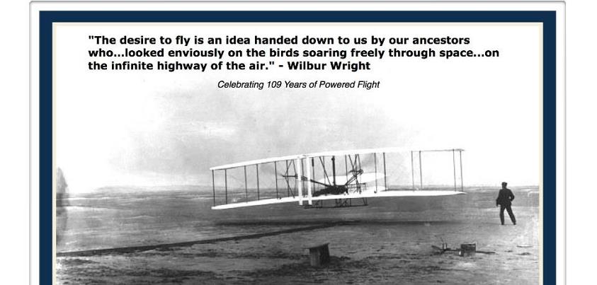 Photo: Today marks the Wright Brothers’ first powered flight in history - Celebrating 109 years of Innovation.