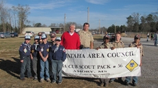 Senator Wicker and Cub Scout Pack #56 from Amory before the Smithville Christmas parade
