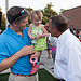 Speaker John Boehner greets Cella Marie, daughter of policy staffer Will Kinzel, at the Congressional Women's Softball Game for Charity. June 20, 2012. (Official Photo by Bryant Avondoglio)

--
This official Speaker of the House photograph is being made available only for publication by news organizations and/or for personal use printing by the subject(s) of the photograph. The photograph may not be manipulated in any way and may not be used in commercial or political materials, advertisements, emails, products, promotions that in any way suggests approval or endorsement of the Speaker of the House or any Member of Congress.