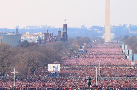 Crowds on the mall at the 112th Inauguration