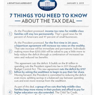 Photo: 7 things you need to know about the tax deal: http://wh.gov/UNjo