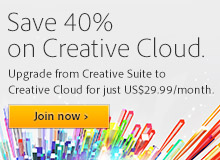 Save 40% on Creative Cloud