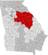 10th District highlighted within Georgia