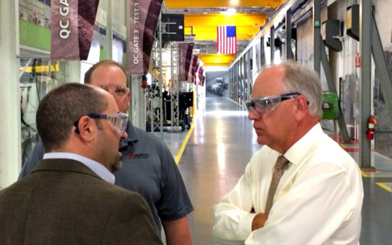 Rep. Walz visits the AGCO manufacturing plant in Jackson, MN