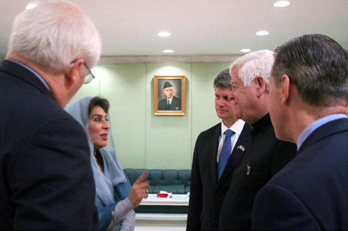April 2010  Pakistan - The delegation meets with the Speaker of the Pakistani National Assembly, Dr. Fahmida Mirza