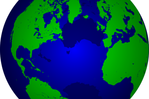 blue and green globe image