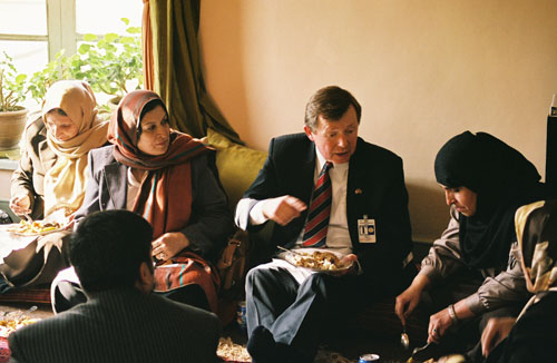 November 2006 Rep. Pomeroy with Members of the Afghan Wolesi Jirga