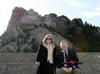 Tim showing Holly Petraeus around Mount Rushmore during her visit