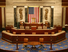 rostrum in House chamber