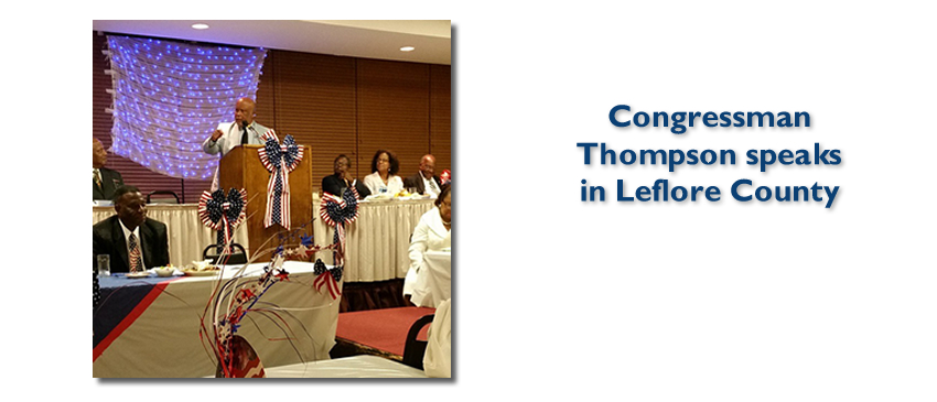 Congressman Thompson speaks in Leflore County