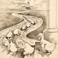 Clifford K. Berryman Lame Duck Cartoon