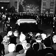 President Kennedy's body in the Capitol Rotunda