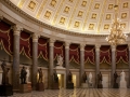 National Statuary Hall, also known as the Old Hall of the House, is the large, two-story, semicircular room south of the Rotunda.