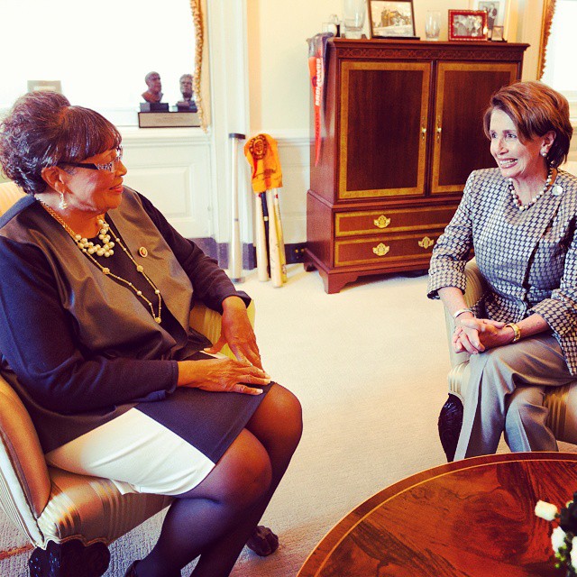 Met with Rep.-elect Alma Adams, who will become the 100th woman in Congress tonight. A proud day -- but we want more!
