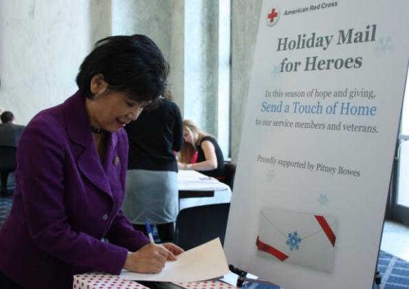 Rep. Chu sends a holiday card to relay her best wishes to our troops.