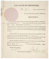 David “Davy” Crockett’s Certificate of Election