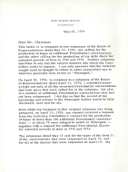 President Nixon Watergate Letter