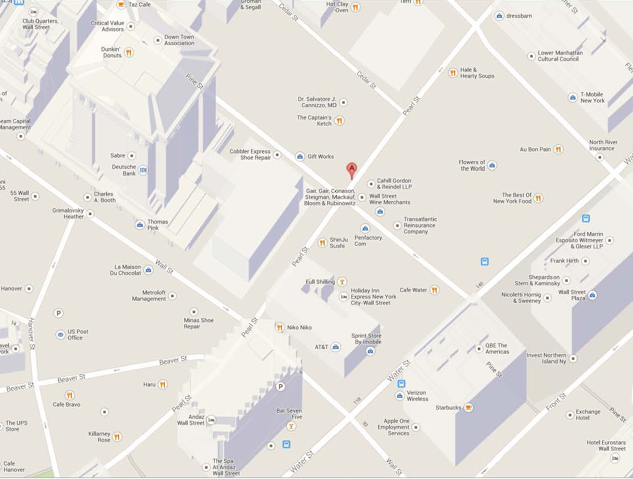 Map of Lower East Side office
