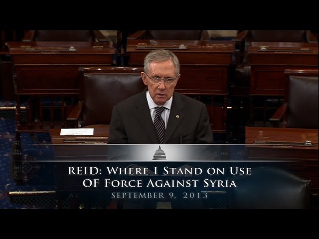 Reid: Where I Stand On Use Of Force Against The Syrian Regime