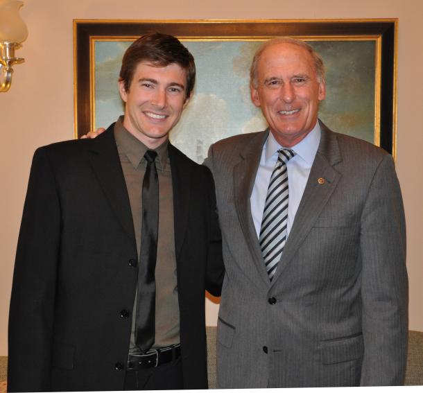 Senator Coats Meets with J.R. Hildebrand from Panther Racing