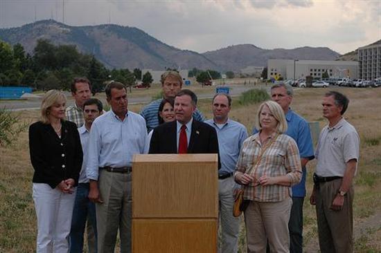 Congressman Doug Lamborn (CO-05) and Republican House leaders gather in the Rocky Mountains to promote renewable energy resources as part of an all-of-the above energy plan