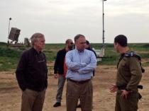 Senators King and Kaine tour an Iron Dome site near the Gaza border. 