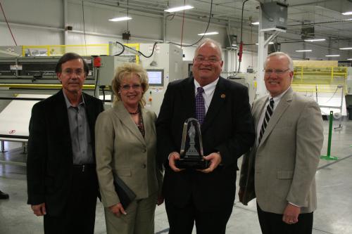 On May 2nd I received the National Association of Manufacturers Award for Manufacturing Legislative Excellence. 