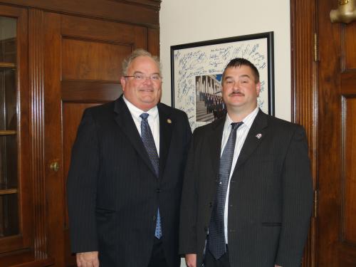 Congressman Long with Brandon Robertson of Treadwell Enterprises in Springfield, MO
