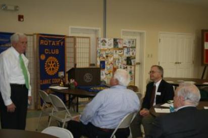 Speaking at the Clarke County Rotary Club