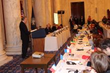 Senator Markey hosts 100+ international legislators at the Globe International Summt to push for climate change legislation 