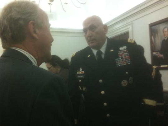 Rep. Frelinghuysen and General Raymond T. Odierno prior to House Defense Appropriations Subcommittee hearing on the Army's future
