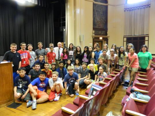 Frelinghuysen visits Nutley Middle School