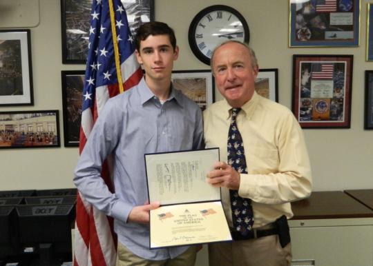 Rep. Frelinghuysen congratulates 2014 House STEM App Competition winner Sean Maltby of Chatham!