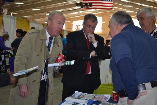 Frelinghuysen with NJ Department of Labor Commissioner Hal Wirths at Operation Stand Down Morristown