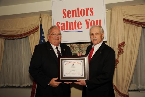 April 26, 2012- Billy with 60 Plus Association Chairman Jim Martin at the Guardian of Seniors' Rights award ceremony. The award is presented to members in Congress based on their voting record on senior issues.