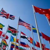 Flags representing different countries
