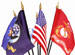 Service academy flags