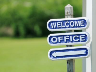 Office Welcome sign