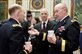 Army Gen. Martin E. Dempsey, right, chairman of the Joints Chiefs of Staff, speaks with Army Gen. Charles H. Jacoby Jr., left, commander of U.S. Northern Command and North American Aerospace Defense Command, and James H. Baker, the chairman’s strategist, during a strategic studies seminar at the Eisenhower Executive Office Building in Washington D.C., Dec. 2, 2014.DoD photo by U.S. Army Staff Sgt. Sean K. Harp 