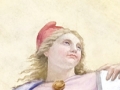 The figure of Liberty in the Apotheosis of George Washington is depicted wearing a Liberty Cap