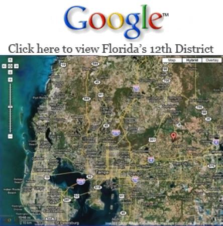 Google Maps - Florida's 12th Congressional District