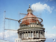 Scaffolding around Dome during 1960 Restoration